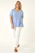 Roman Light Blue Curve Shimmer Hotfix Knit Top - Size 26-28 Image 2