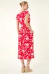 Roman Red Floral Print Pocket Midi Dress - Size 18 Image 3
