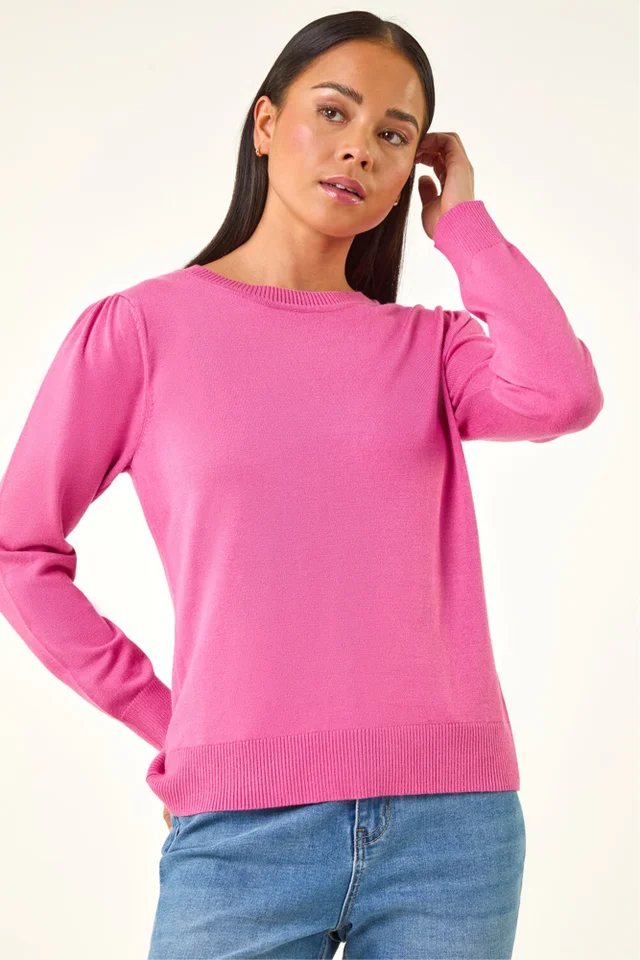 Roman Pink Petite Classic Crew Neck Jumper