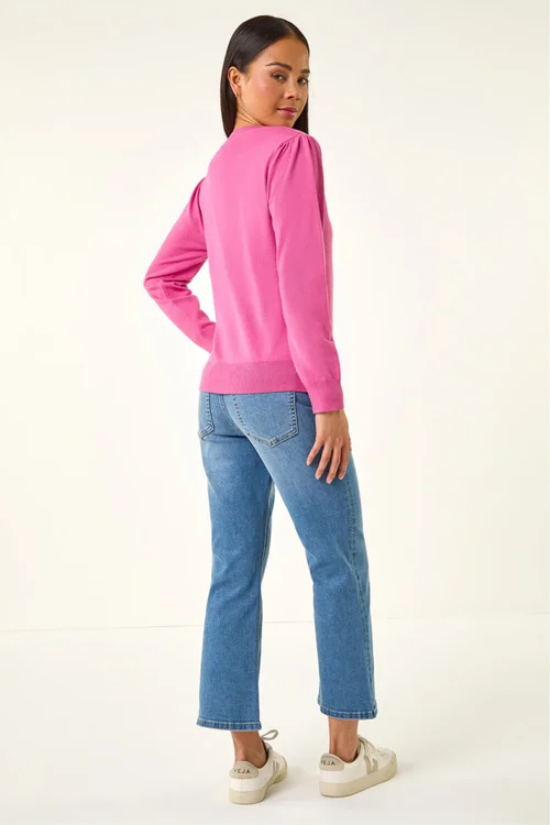 Roman Pink Petite Classic Crew Neck Jumper - 18 Image 4