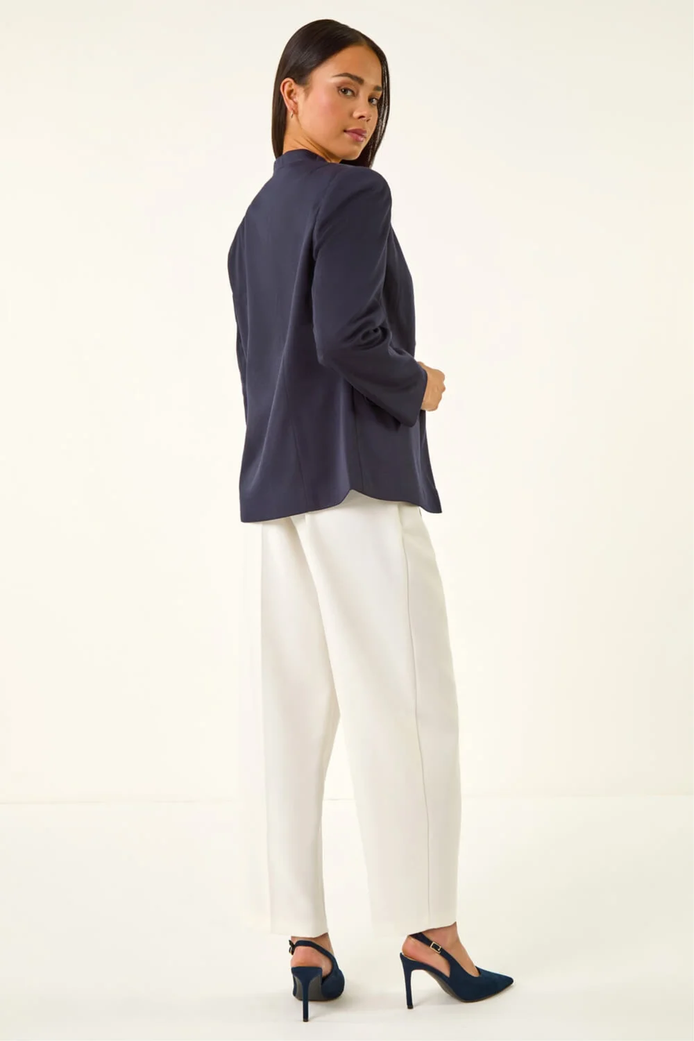 Roman Navy Petite Pocket Ponte Blazer - 16 Image 3