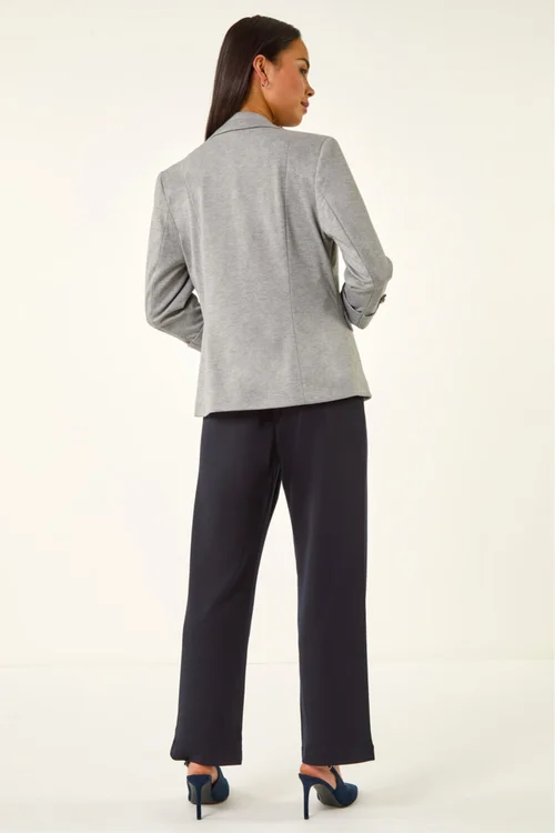 Roman Grey Petite Pocket Ponte Blazer - 16 Image 3