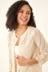 Roman Ivory Pointelle Knit Cardigan - Size 16 Image 4