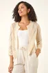 Roman Ivory Pointelle Knit Cardigan - Size 16 Image 1