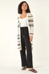 Roman Ivory Wave Stripe Longline Knit Cardigan - 16 Image 2