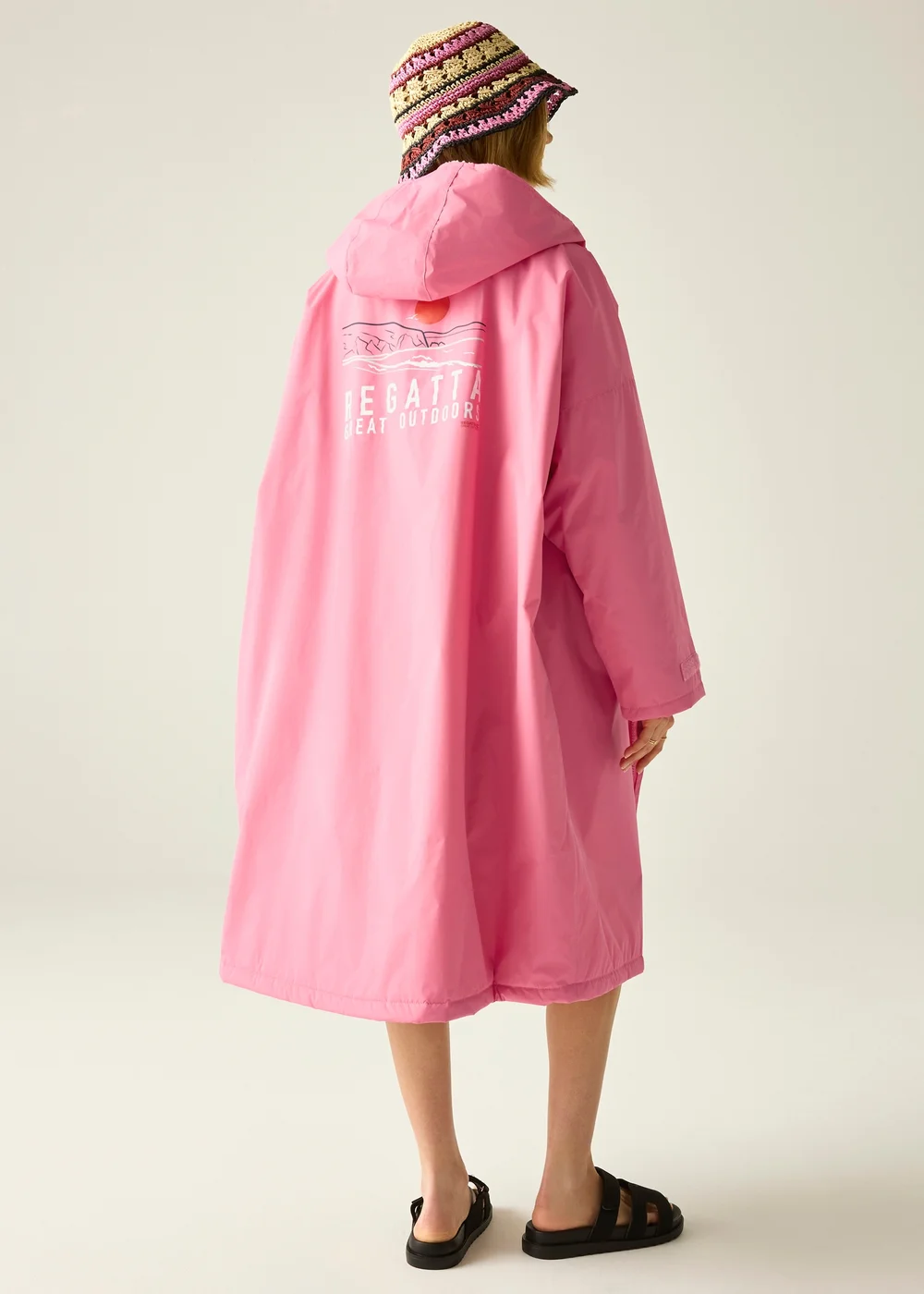 Regatta Pink Lemonade Adult Waterproof Robe with Hydrafort Technology - Large/Extra Large Image 2