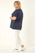 Roman Navy C Floral Pearl Top - 16 Image 3
