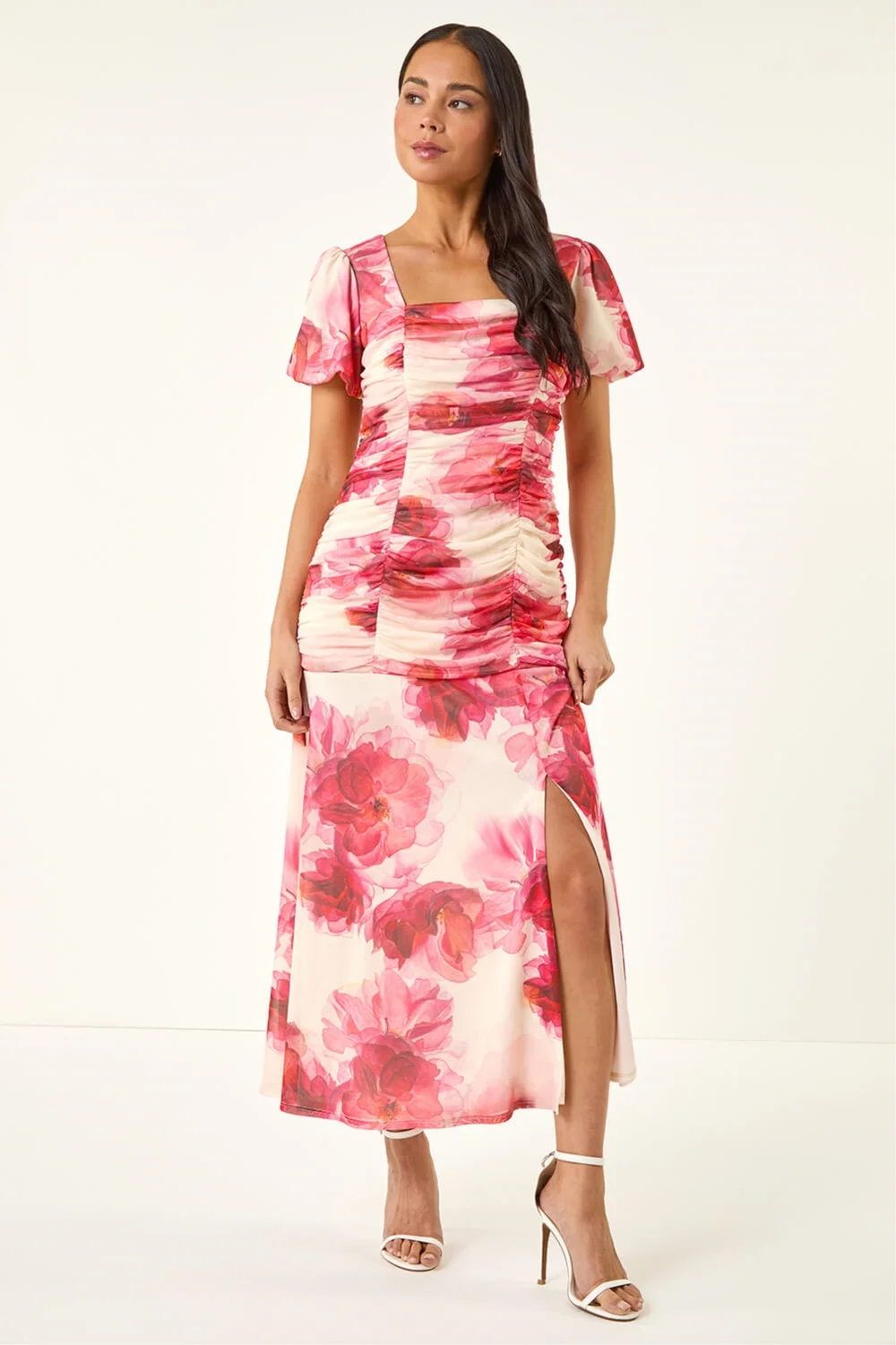 Roman Pink P Ruched Dress - 16 Image 2