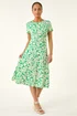 Roman Green Petite Twist Front Stretch Dress - Size 8 Image 4