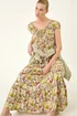 Roman Stone Floral Print Tiered Maxi Dress - 12 Image 2