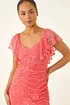Roman Coral Petite Lace Tiered Dress - 14 Image 4