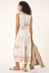 Roman Ivory Floral Print Tiered Maxi Dress - One Size Image 4