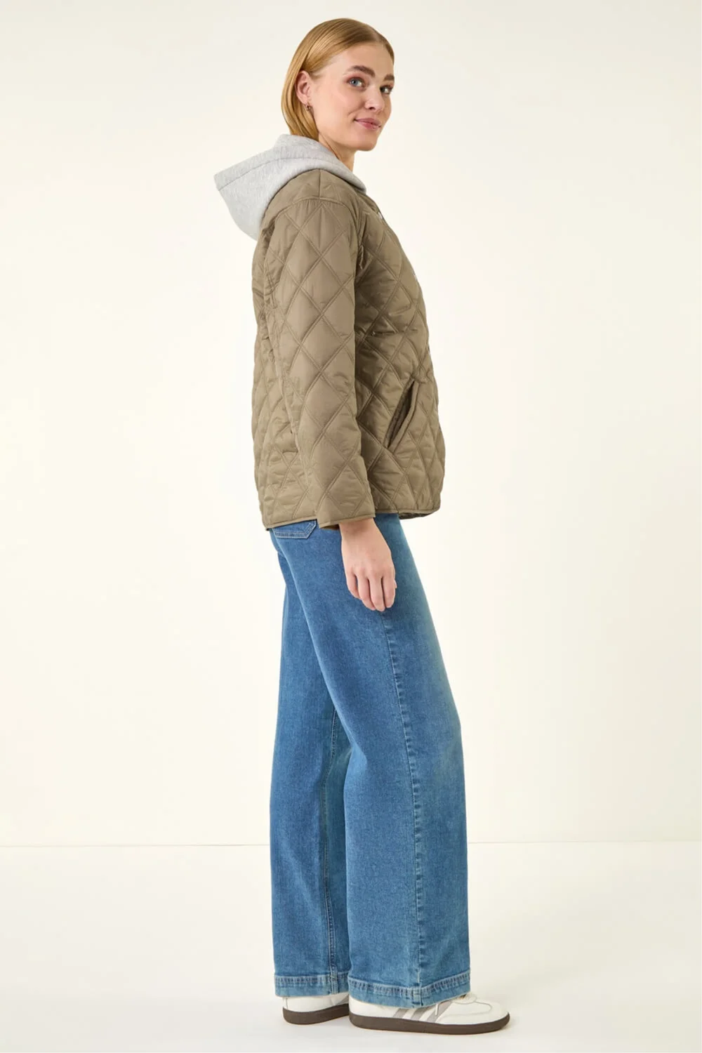 Roman Khaki Quilted Hooded Jacket - 20 Image 3