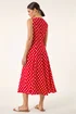 Roman Red Spot Print Panel Midi Dress - 18 Image 3