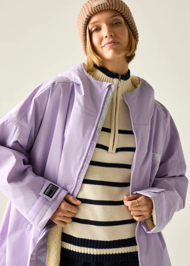 Regatta Pansy Purple Adult Waterproof Robe with Hydrafort Technology