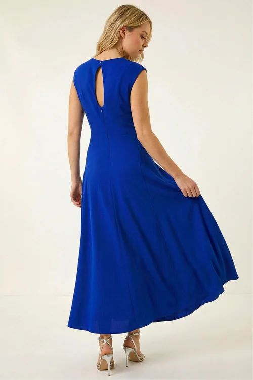 Roman Royal Blue Fit & Flare Midi Dress - 20 Image 2