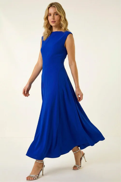 Roman Royal Blue Fit & Flare Midi Dress - 20 Image 1