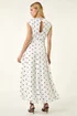 Roman Ivory Spot Print Boat Neck Dress - 14 Image 4
