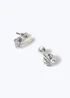 Muse Silver Crystal Stud Earrings - One Size Image 1