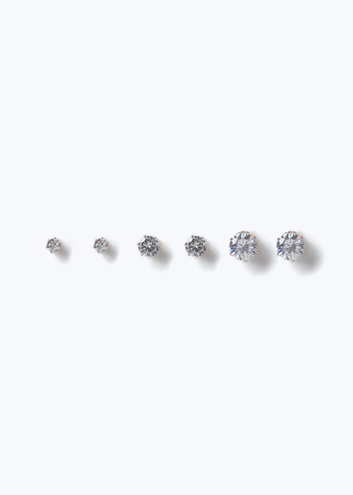 Muse 3 Pack Gold Crystal Stud Earrings - One Size Image 1