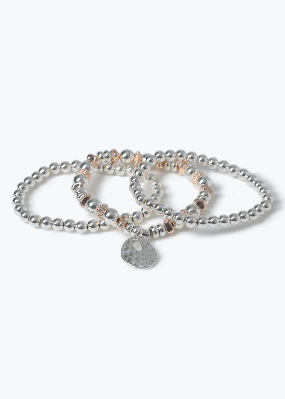3 Pack Muse Rose & Silver Bracelets - One Size Image 2