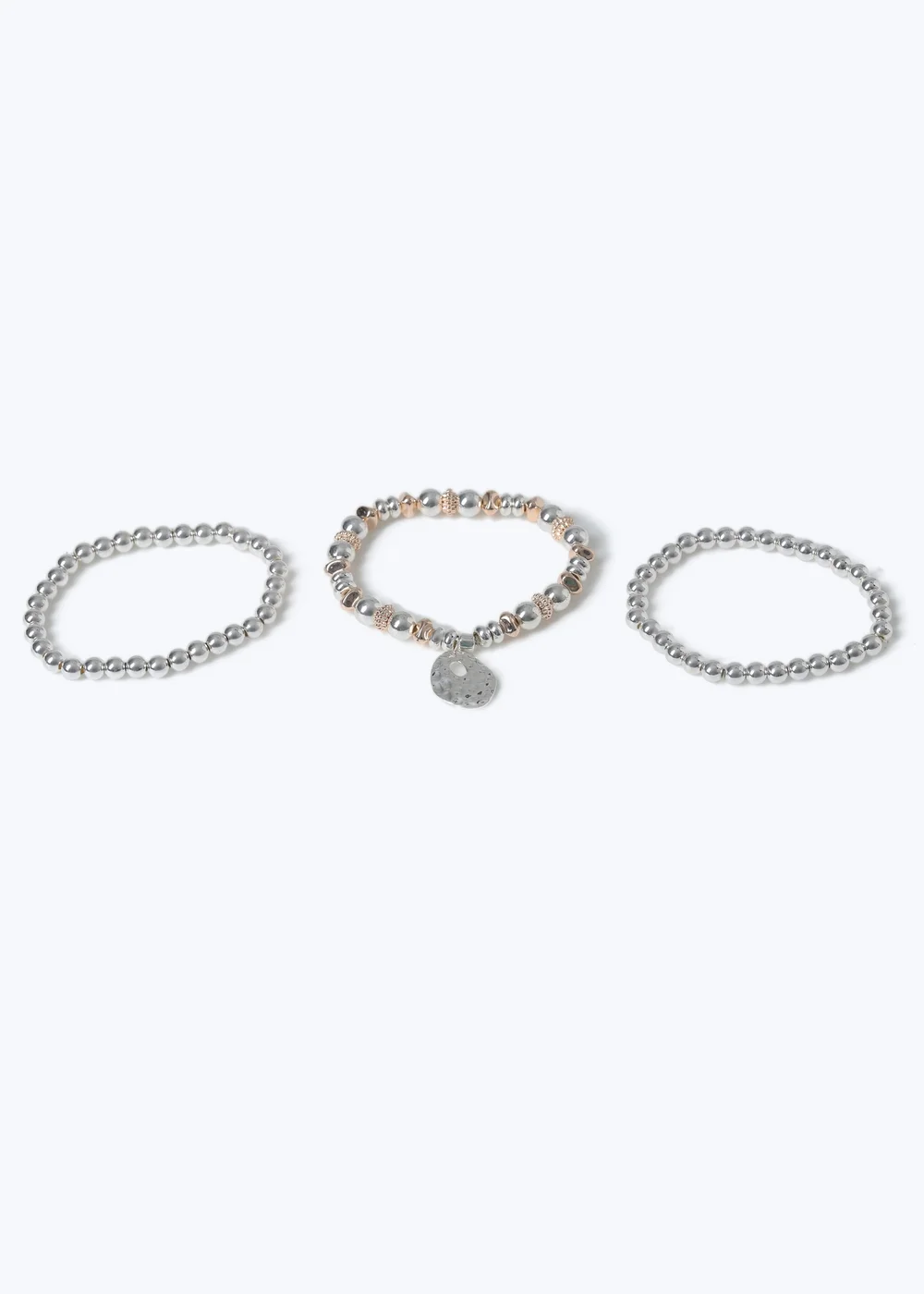 3 Pack Muse Rose & Silver Bracelets - One Size Image 1