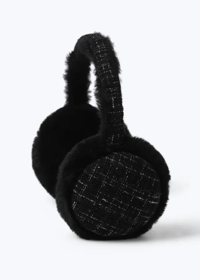 Muse Black Tartan Earmuffs