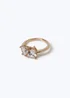 Muse Gold Pear Shape Ring - 18mm Image 2