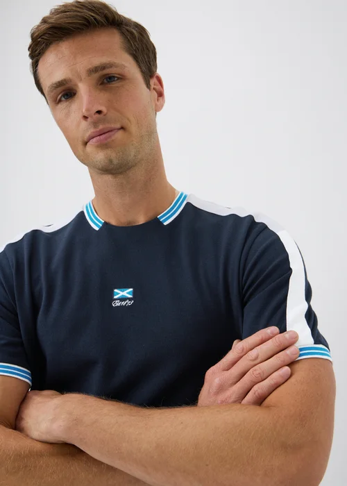 Navy Scotland Football T-Shirt - XS Image 3