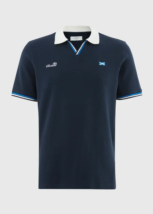 Navy Scotland Football Polo Shirt - XS Image 4