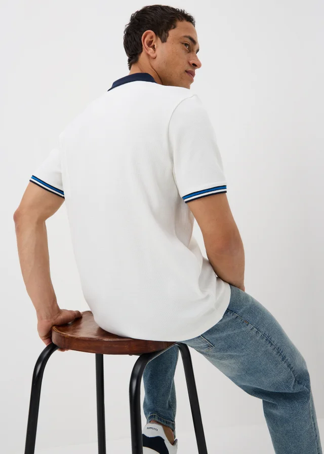 White Scotland Football Polo Shirt