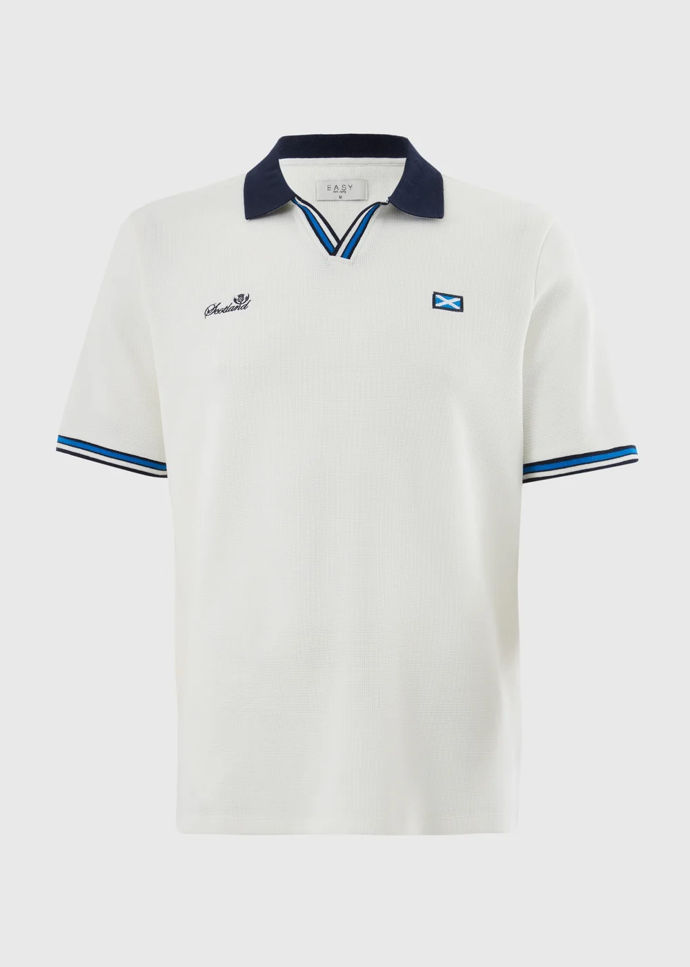 White Scotland Football Polo Shirt - XS Image 4