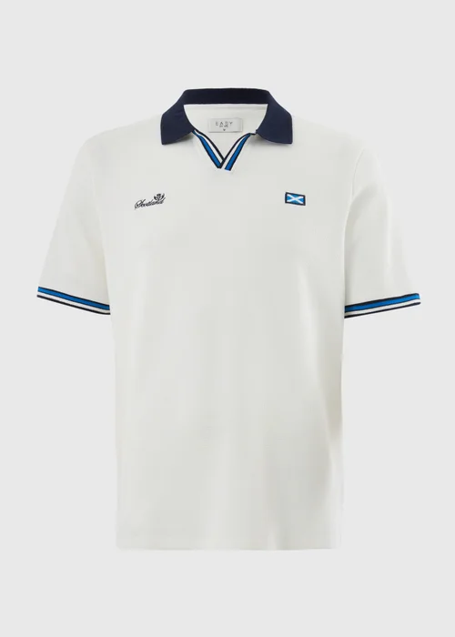 White Scotland Football Polo Shirt - XS Image 4