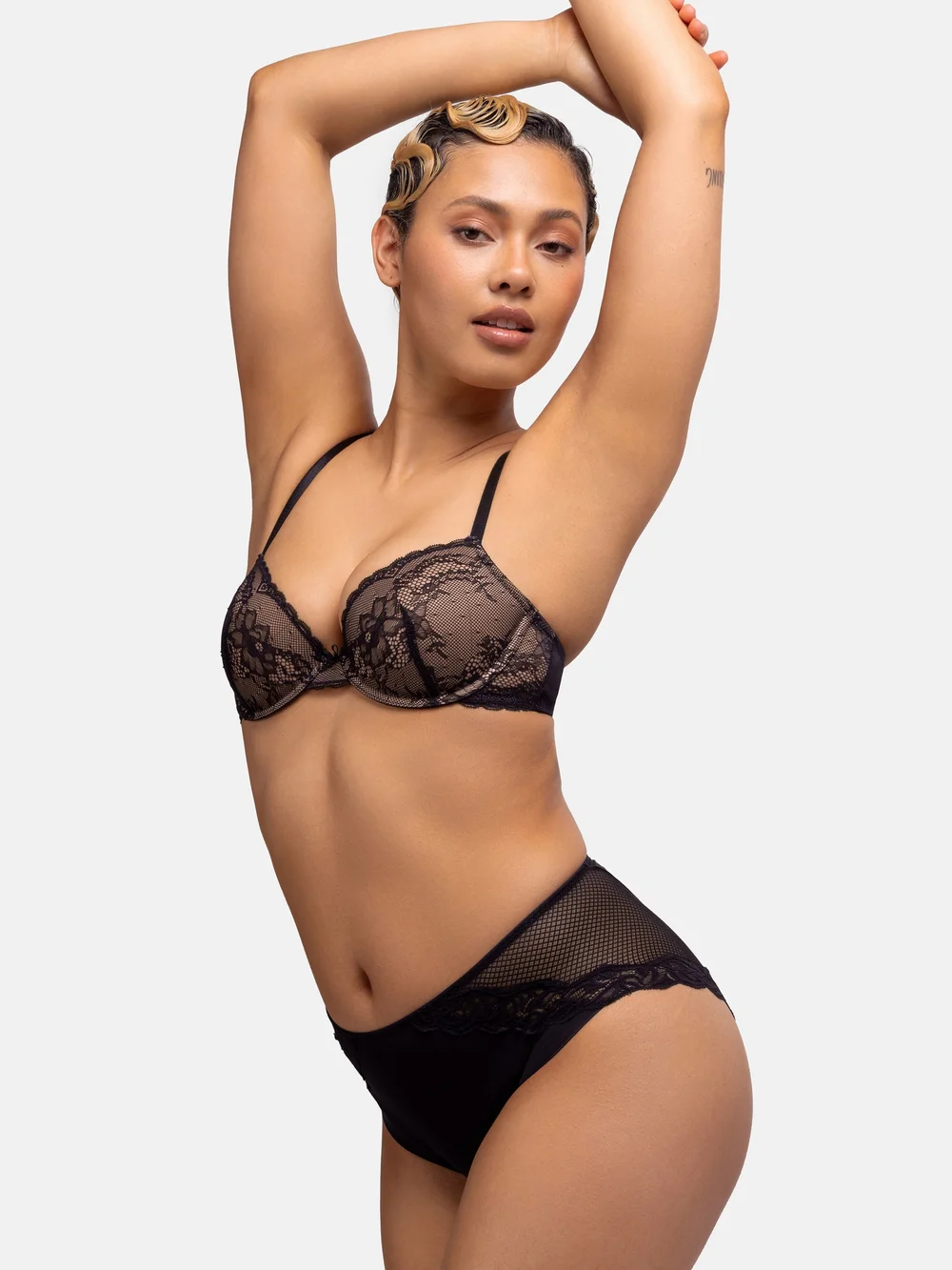 Dorina Demi Black/Blush Chloe Light Padded 2 Pack - 42C Image 2