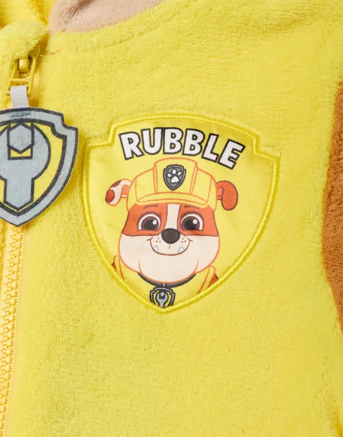 Vanilla Underground Paw Patrol Unisex Kids Yellow Rubble Onesie (2-7 Years) - Age 3-4 Years Image 4