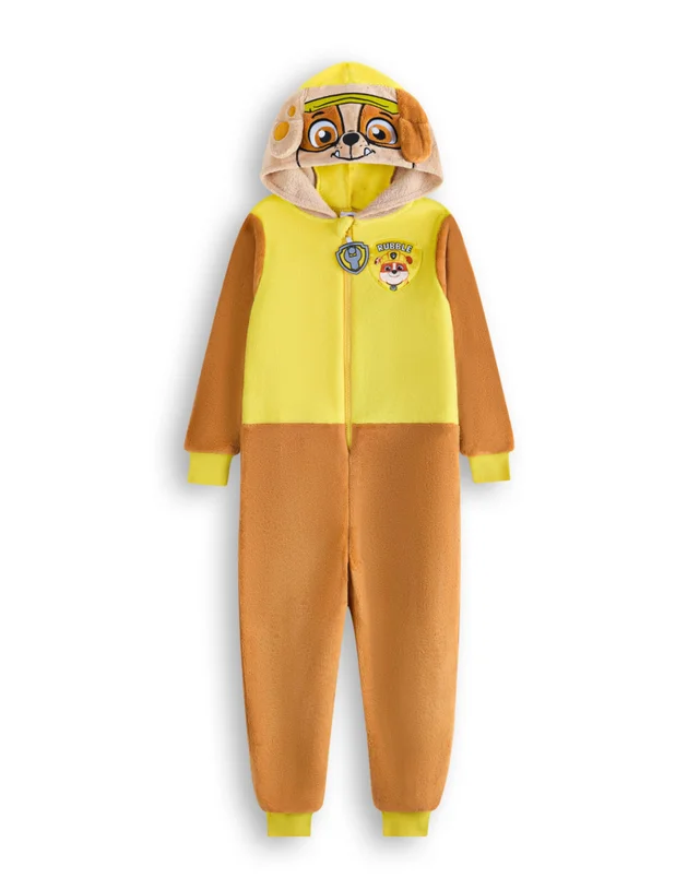 Vanilla Underground Paw Patrol Unisex Kids Yellow Rubble Onesie (2-7 Years)