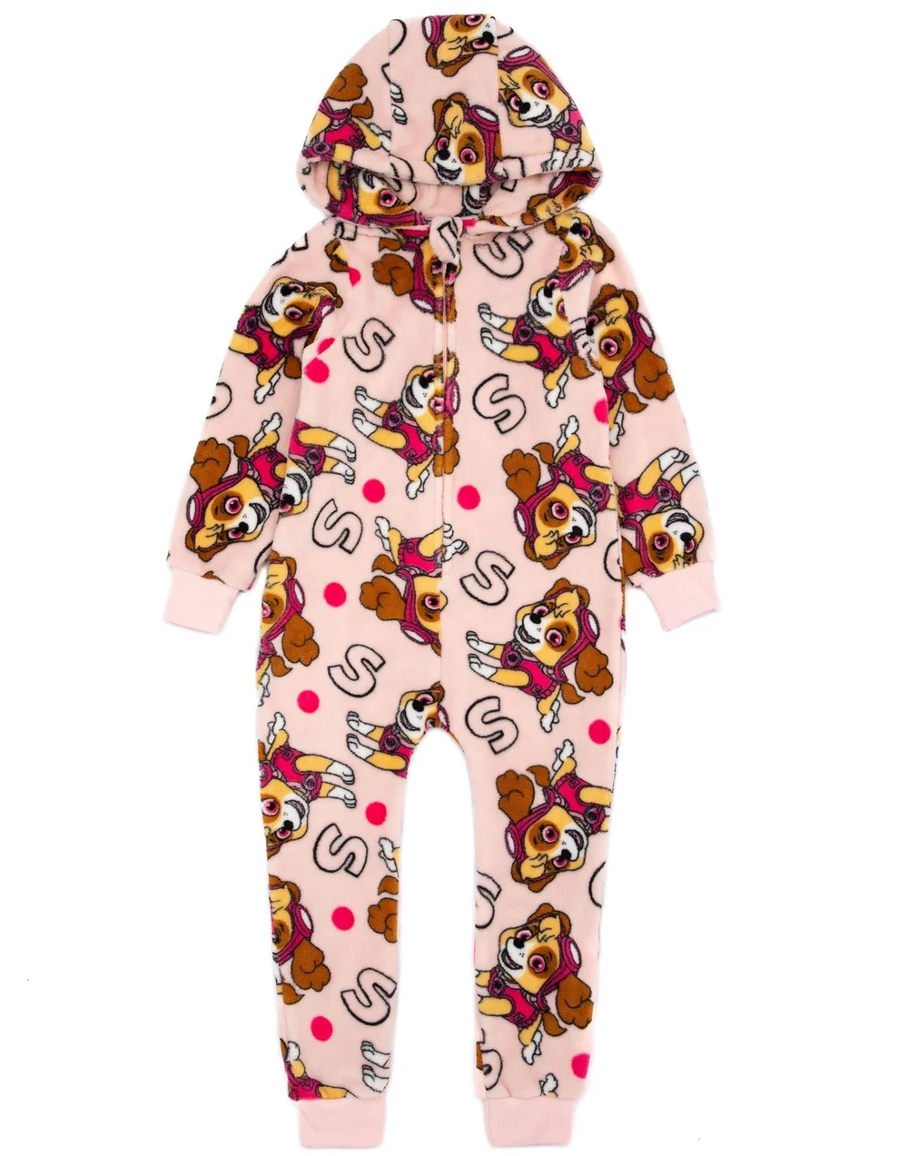 Vanilla Underground Paw Patrol Girls Pink Onesie (2-7 Years) - Age 5-6 Years Image 1