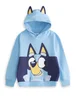 Vanilla Underground Bluey Unisex Kids Blue Hoodie (18 mnths - 7 years) - Age 5-6 Years Image 1