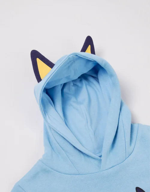 Vanilla Underground Bluey Unisex Kids Blue Hoodie (18 mnths - 7 years) - Age 5-6 Years Image 4