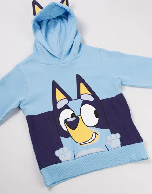 Vanilla Underground Bluey Unisex Kids Blue Hoodie (18 mnths - 7 years) - Age 5-6 Years Image 3