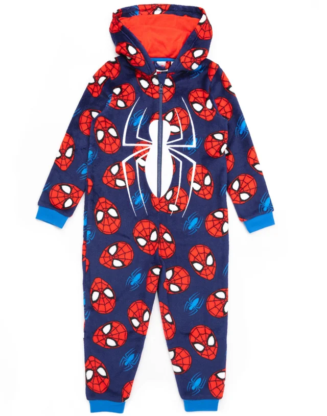 Vanilla Underground Marvel Boys Blue Spider-Man Onesie (2 - 10 Years)