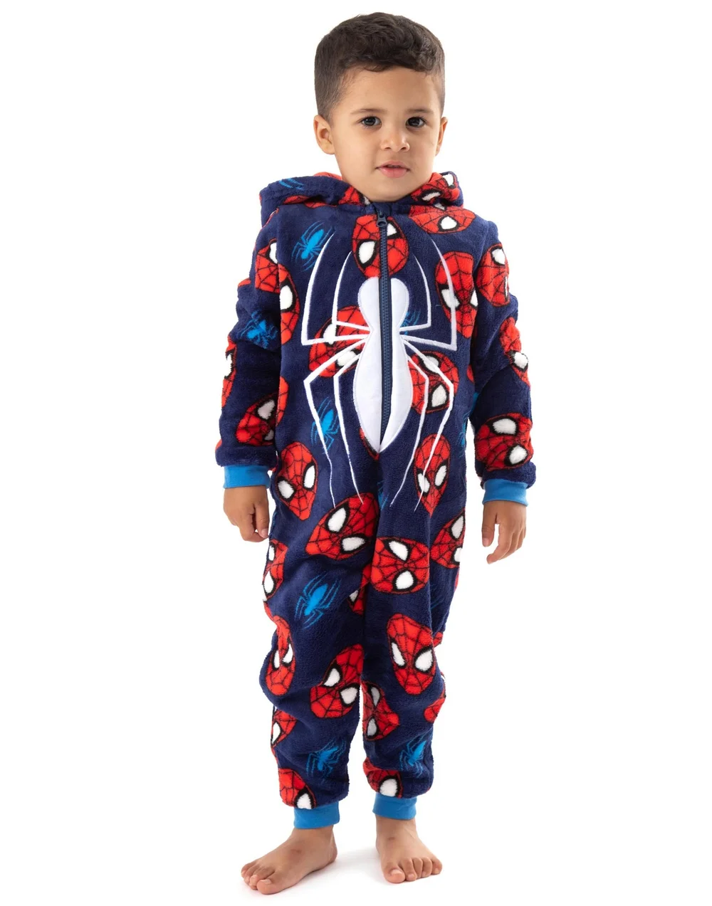 Vanilla Underground Marvel Boys Blue Spider-Man Onesie (2 - 10 Years) - Age 9-10 Years Image 2