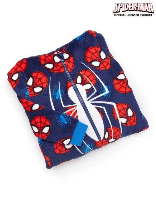 Vanilla Underground Marvel Boys Blue Spider-Man Onesie (2 - 10 Years) - Age 9-10 Years Image 3