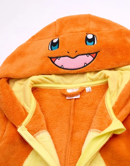 Vanilla Underground Pokemon Unisex Kids Orange Charmander Onesie (4-14 Years) - Age 9-10 Years Image 3