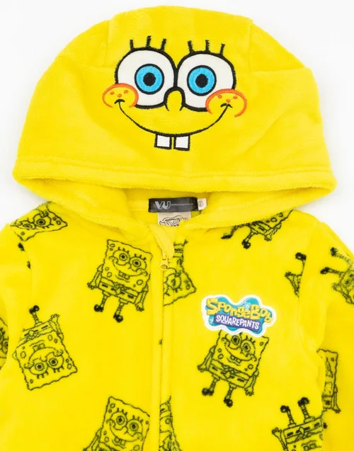 Vanilla Underground SpongeBob SquarePants Unisex Kids Yellow Novelty Onesie (3-14 Years) - Age 5-6 Years Image 4