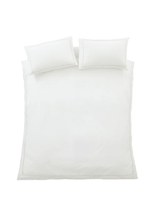 Bianca Fine Linens Contrast Trim 200 Thread Count Cotton Duvet Cover Set Natural - Single Image 6