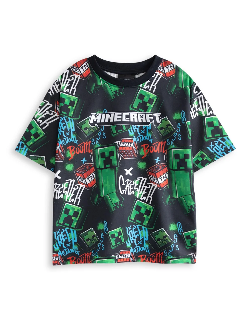 Vanilla Underground Minecraft Boys Multicoloured Creeper Short Pyjama Set (5-14 Years) - 2 Pack - 5-6 Yrs Image 4