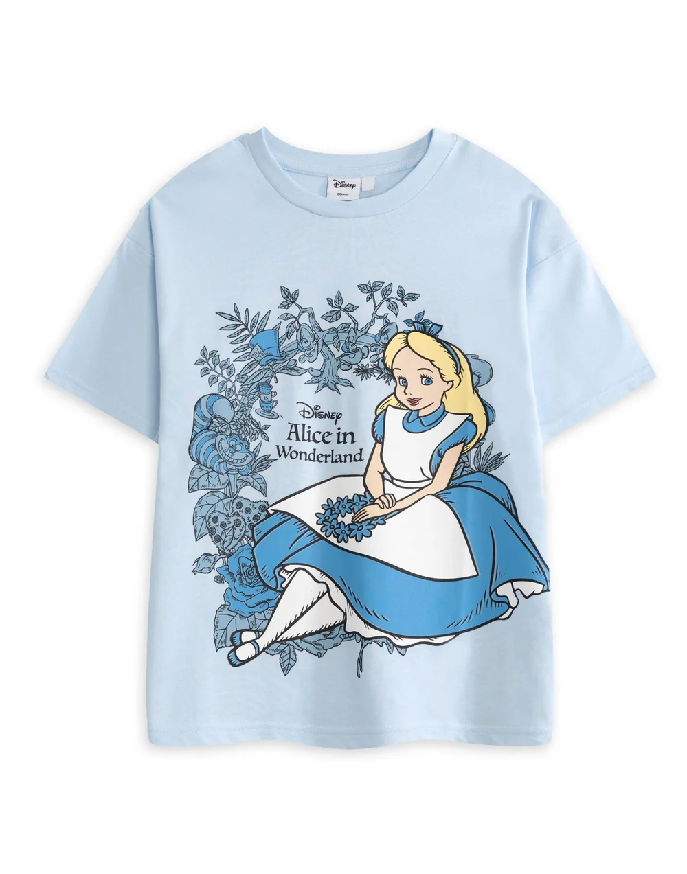 Vanilla Underground Disney Girls Blue Alice In Wonderland T-Shirt (2-10 Years) - 5-6 Yrs Image 1