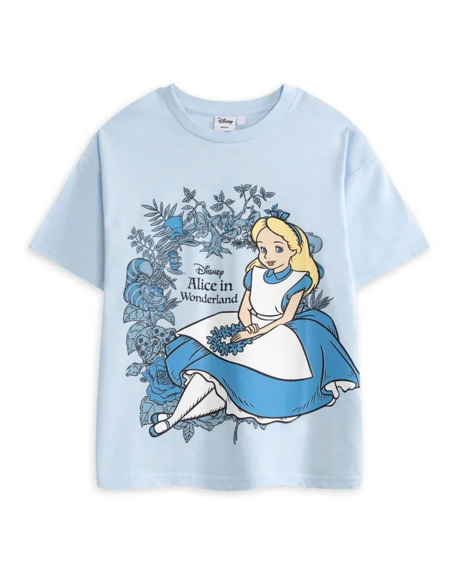 Vanilla Underground Disney Girls Blue Alice In Wonderland T-Shirt (2-10 Years)