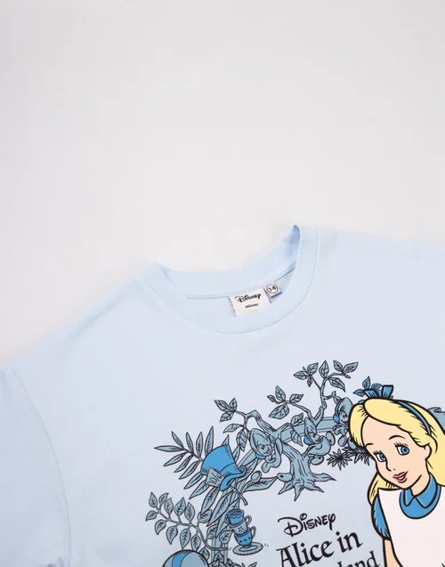 Vanilla Underground Disney Girls Blue Alice In Wonderland T-Shirt (2-10 Years) - 5-6 Yrs Image 4